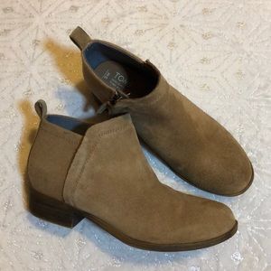 Toms suede ankle booties